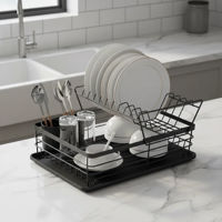 Imagen de Escurridor de platos, de metal, 2 pisos con bandeja, en caja