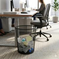 Imagen de Papelera de metal, chica