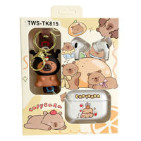 Imagen de Auriculares inalámbricos, diseño carpincho, con llavero, en caja