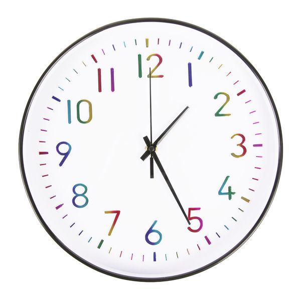 Imagen de Reloj de pared, 29cm de diámetro, varios colores, en caja