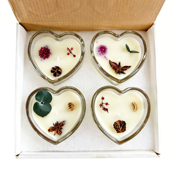 Imagen de Vela aromática, frasco de vidrio CAJA x4