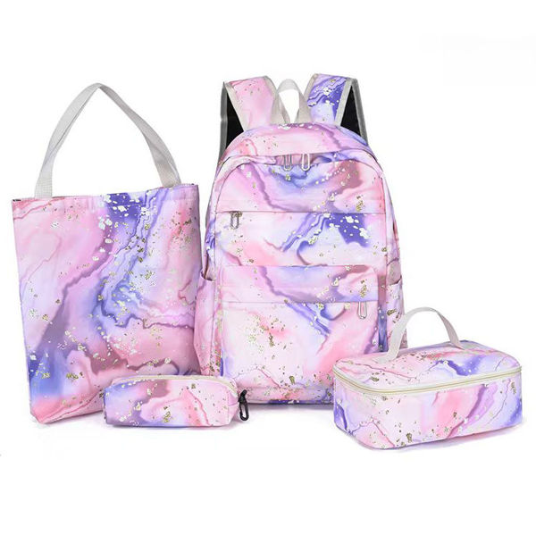 Imagen de Mochila juvenil con vianda y cartuchera, varios colores