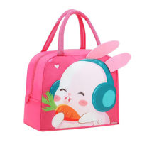 Imagen de Bolsa lunchera de tela, aislante térmico, con cierre