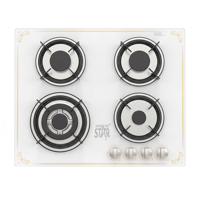 Imagen de Anafe a gas, 4 quemadores, encendido electrónico, mesada de vidrio, en caja, WINNING STAR