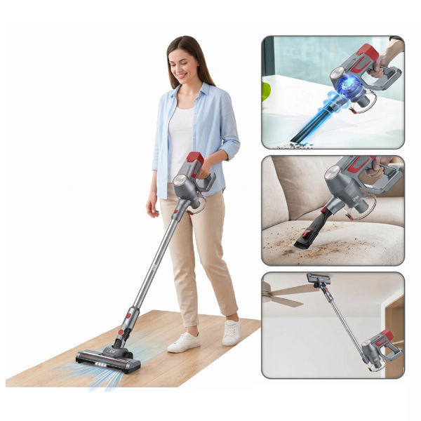 Imagen de Aspiradora inalámbrica, 0,8L, 10000 a 12000 PA de succión, 140W, en caja, WINNING STAR