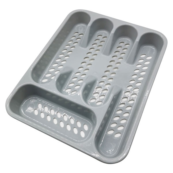 Imagen de Cubiertera de plástico, 5 divisiones, 2 colores