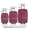 set de 3 valijas apra viaje carry on 