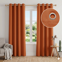 cortinas blackout 100% en tela de alta densidad terracota 