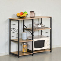 Imagen de Mueble organizador de hierro y MDF, 5 estantes y ganchos, en caja, Berlina Home