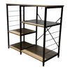 Imagen de Mueble organizador de hierro y MDF, 5 estantes y ganchos, en caja, Berlina Home