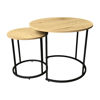 Imagen de Mesa auxiliar de hierro y MDF x2, mesas nido, en caja, Berlina home