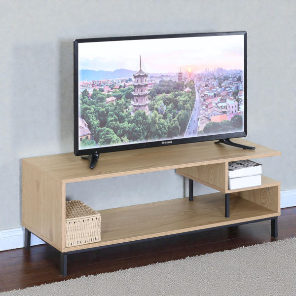 Imagen de Mueble rack de hierro y madera con estantes, en caja Berlina Home