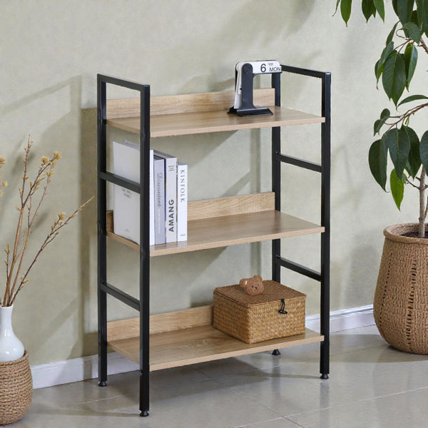 Imagen de Mueble estantería de hierro y MDF, 3 estantes, en caja, Berlina home