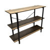Imagen de Mueble organizador multiuso recibidor de hierro y MDF, con 3 estantes, en caja Berlina Home