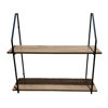 Imagen de Mueble estantería de hierro y MDF, 2 estantes, para colgar, en caja, Berlina Home