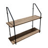 Imagen de Mueble estantería de hierro y MDF, 2 estantes, para colgar, en caja, Berlina Home