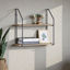Imagen de Mueble estantería de hierro y MDF, 2 estantes, para colgar, en caja, Berlina Home