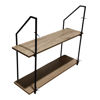 Imagen de Mueble estantería de hierro y MDF, 2 estantes, para colgar, en caja, Berlina Home