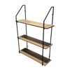 Imagen de Mueble estantería de hierro y MDF, 3 estantes, para colgar, en caja, Berlina Home
