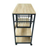 Imagen de Mueble organizador de hierro y MDF, extensible, 5 estantes 1 canasto, en caja, Berlina Home