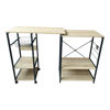 Imagen de Mueble organizador de hierro y MDF, extensible, 5 estantes 1 canasto, en caja, Berlina Home