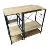 Imagen de Mueble organizador de hierro y MDF, extensible, 5 estantes 1 canasto, en caja, Berlina Home