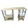 Imagen de Mueble organizador de hierro y MDF, extensible, 5 estantes 1 canasto, en caja, Berlina Home