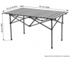 Imagen de Mesa enrollable rectangular de aluminio pintado plegable, portátil, en bolsa varios colores