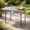 Imagen de Mesa enrollable rectangular de aluminio pintado plegable, portátil, en bolsa varios colores