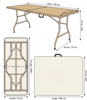 Imagen de Mesa Berlina Home, patas plegables, de PVC y hierro