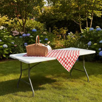 Imagen de Mesa Berlina Home, patas plegables, de PVC y hierro