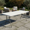Imagen de Mesa Berlina Home, patas plegables, de PVC y hierro