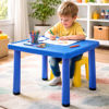 Imagen de Mesa de plástico, estructura de metal, patas con base antideslizante de altura regulable, se ajustan a la tapa con tornillos, varios colores