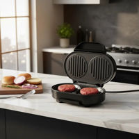 Imagen de Máquina plancha eléctrica para hacer hamburguesas, 1000W, en caja, WINNING STAR
