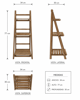 Imagen de Mueble estantería de madera plegable, 3 estantes
