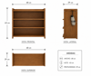 Imagen de Mueble organizador de MDF, 3 estantes con perchero, ideal zapatera o biblioteca en caja