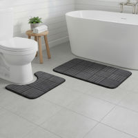 Imagen de Alfombra para baño x2, alfombra central y de inodoro o pileta, varios colores, en cartón