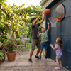 Imagen de Tablero de basket de plástico, aro de metal 38cm, para pared y sobre puerta, en caja