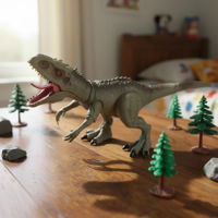 Imagen de Dinosaurio de plástico, con luz, sonido y movimiento, 2AAA, en caja