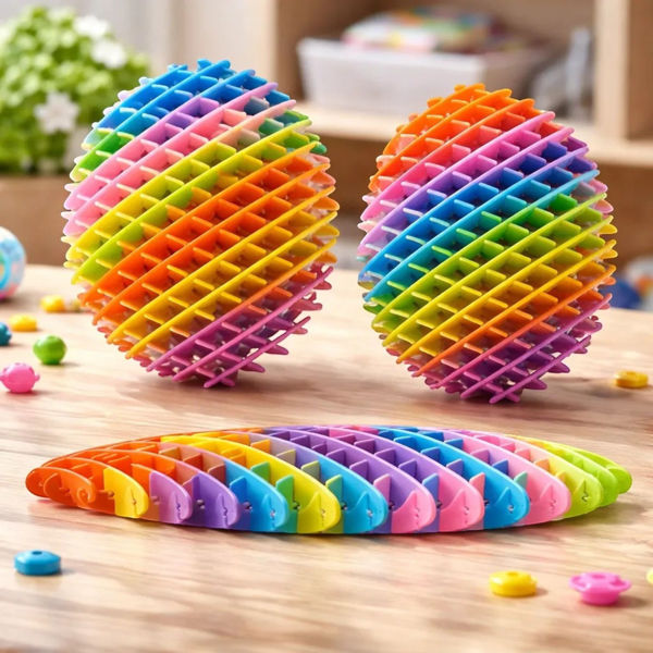 Imagen de Juguete antiestrés de plástico, rejilla extensible, PACK x12, varios colores