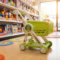 Imagen de Carrito de supermercado con accesorios, altura regulable, en caja, 2 colores