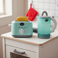 Imagen de Electrodoméstico tostadora y jarra eléctrica con luz y sonido, 2AA, en caja