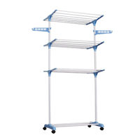 Imagen de Tendedero de ropa de pie, vertical de acero y plástico, en caja