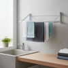Imagen de Tendedero de ropa de pared, rebatible de acero pintado, BLANCO Maxeb