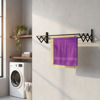 Imagen de Tendedero de pared plegable chico, 6 varillas, de acero pintado, NEGRO Maxeb
