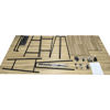 Imagen de Mueble perchero con estantería lateral de hierro y MDF, en caja Berlina Home