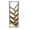Imagen de Mueble biblioteca de hierro y MDF, 8 estantes diagonales, en caja Berlina Home