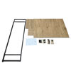 Imagen de Mueble biblioteca de hierro y MDF, 8 estantes diagonales, en caja Berlina Home