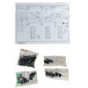 Imagen de Mueble biblioteca de hierro y MDF, 8 estantes diagonales, en caja Berlina Home