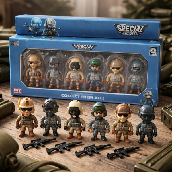 Imagen de Soldado articulado x6 con accesorios, en caja